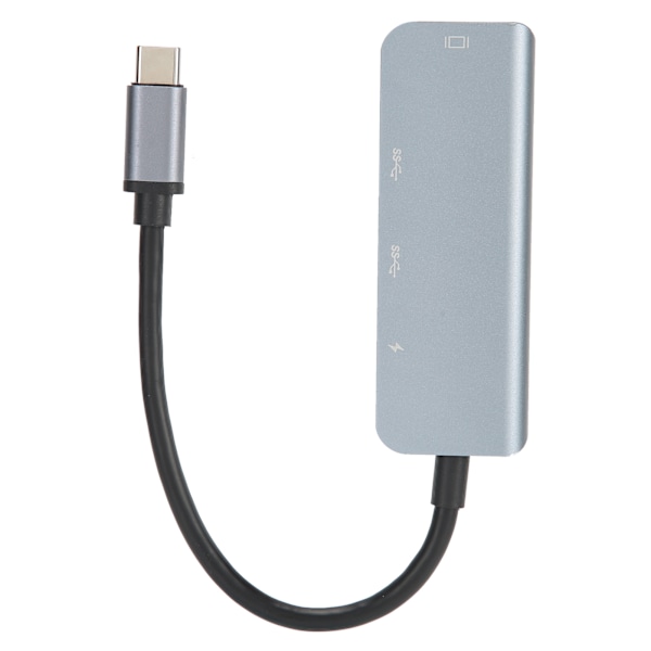 TC17 4 I 1 Typec HDTV Multifunktion Adapter Udstyr Effektiv Varmeafledning Sølv