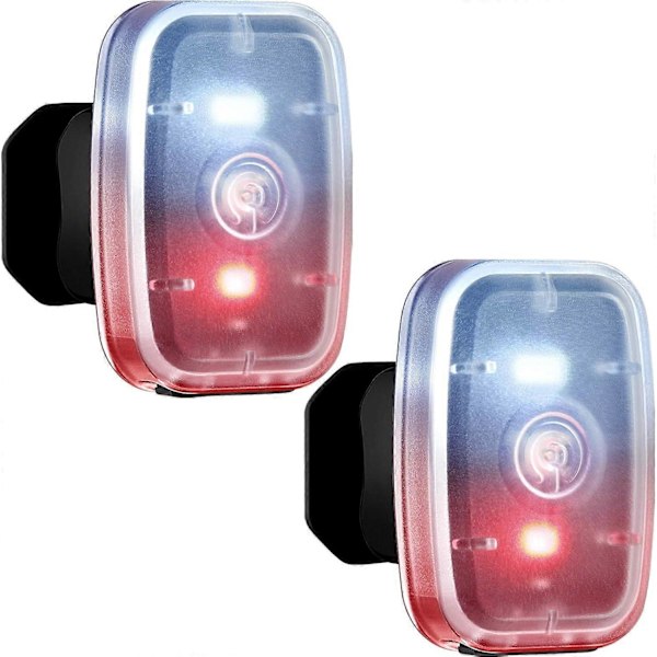 Sikker LED-lampe USB Genopladelig Løbelygte Clip-on Strobelygte med 5 Lystilstande