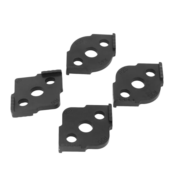 4 stk. Radius Jig Router Skabelon ABS Slidstærk Træbearbejdning Hjørne Radius Jig Halvrundet Hjørne Positioner Sort
