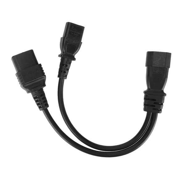 IEC320 C14 til C19 og C13 Strømledning Enkel IEC 320 C14 til C19 C13 Y-splitter Strømledning 10A 250V 32 cm