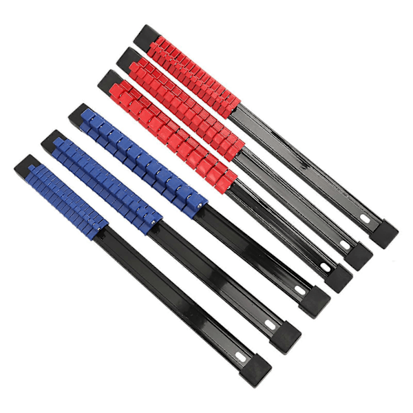 Topskraldeholder med clips 1/2 3/8 1/4 Multipurpose Plastik Topskraldeorganisator til Værktøjsskab 6 stk