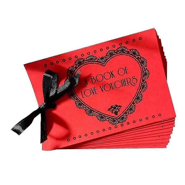 Kærlighedskuponer til ham 20 stk. Kærlighedskuponbog Let at skrive Sjov Romantisk Par Gave til Bryllup Valentinsdag Jubilæum Rød
