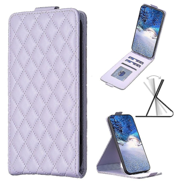 Til Samsung Galaxy A35 5G Etui Kortholder Vertikal Flip Læder Cover-B11 Sort