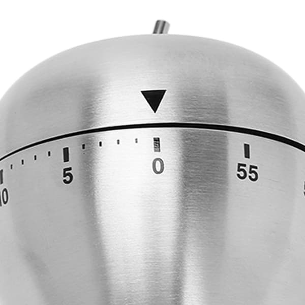 Epleformet Timer Manuell Roterende Rustfritt Stål Metall Høy Alarm Nedtelling Kjøkkentimer for Læring