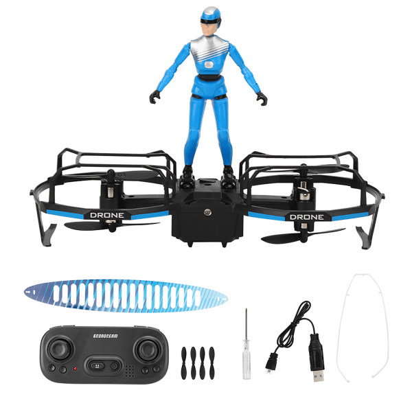 E020 2-akslet RC Stunt Paraglider Drone Højde Hold Mode Drone Quadcopter Blå