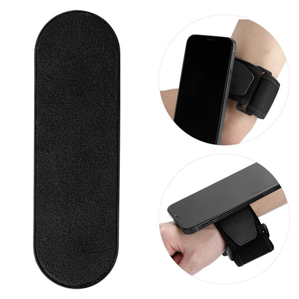 MOMOSTICK Matkapuhelinteline Sormihihnapidike Grip-teline Matkapuhelinrannekkeella Musta