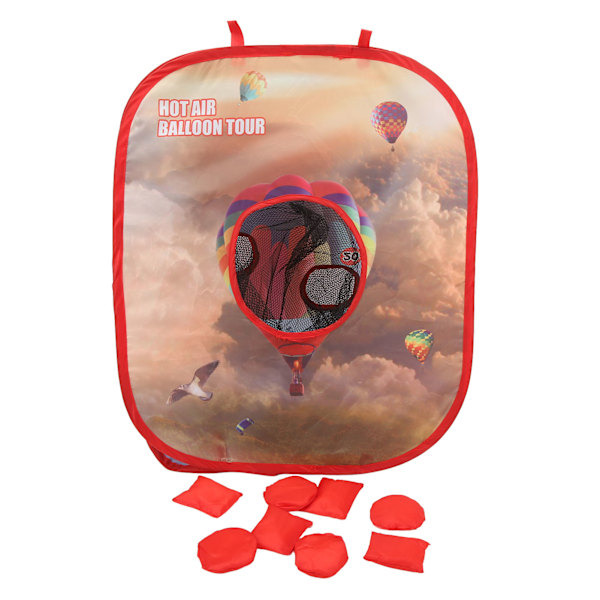 Bönsäckkastningsspel Leksak Bärbar Hopvikbar 4 Hål Cornhole Bounce Bönsäckkastning Utomhusspel Kit för Barn