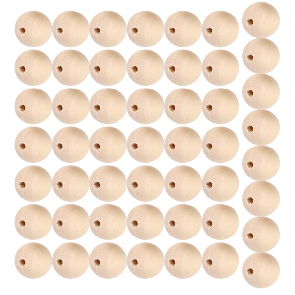 5 Pussia Puuhelmiä Luonnollinen Pyöreä DIY Kaulakoru Käsintehty Tarvikkeet 22mm/25mm/30mm(Luonnollinen Väri 25mm 10kpl)