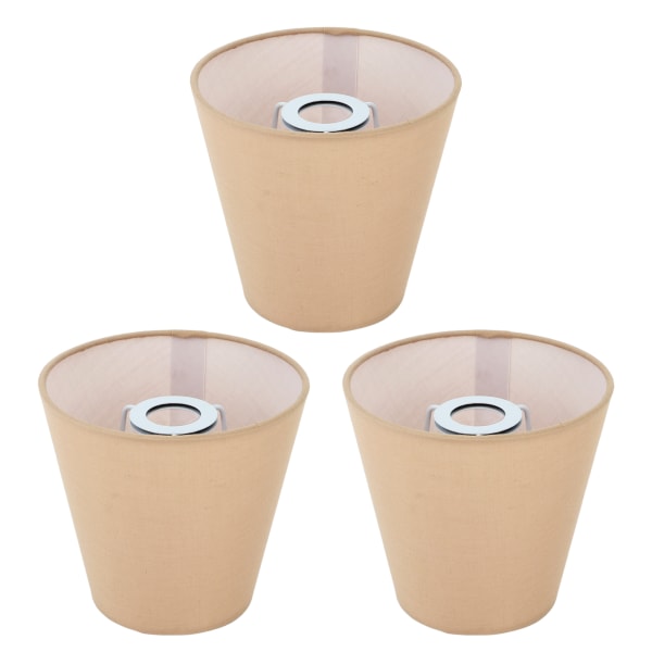 3 stk. Stofskærm til lampe - Innovativ E14-interventionstype - Moderne stofskærm - Støvbeskyttelse til soveværelse - Seng - Khaki