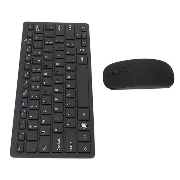 2.4G trådløst tastatur- og musekombo 78 taster Støtte 800 1000 1200Dpi Ultra tynn svart USB-tastaturmus for PC-nettbrett