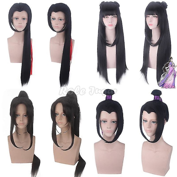 Mo Dao Zu Shi Wei Wuxian Cosplay Kostyme Sett XL Ung Wei Wuxian Hanfu og Parykkalternativer