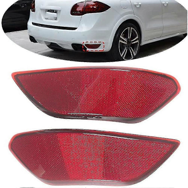 Rød Reflektor for Bakre Støtfangerlampe til Porsche Cayenne 2011-2014 95863110500 95863110600