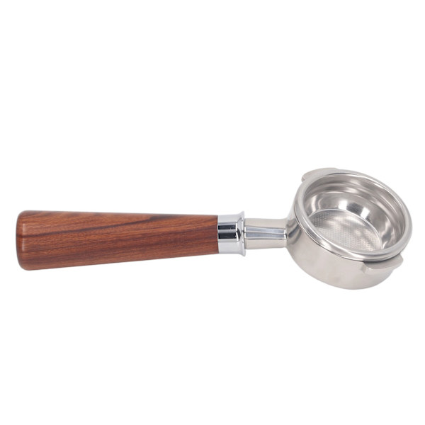 Kaffe Portafilter Handtag 58mm Rostfritt Stål Avtagbar Bottenlös 3 Öron Portafilter för Nuova Kaffemaskin A1 Rosewood