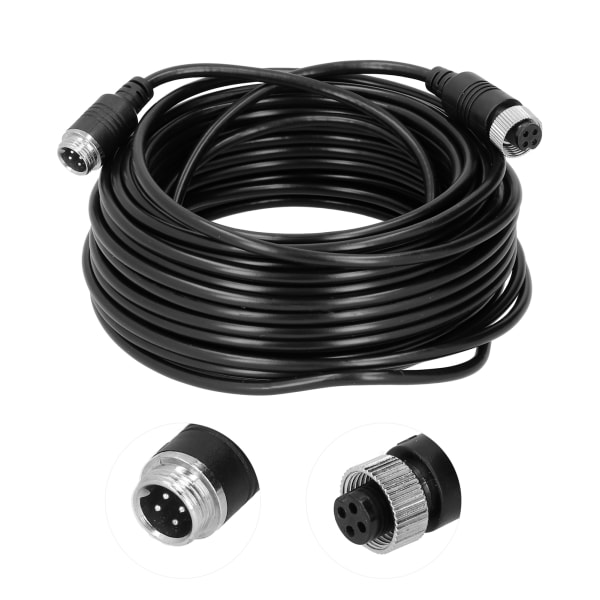 4-nastainen autokameran kaapeli Kannettava anti-interference PVC-videojatkojohto auton kuorma-auton linja-auton näytölle (5 m 16,4 jalkaa)