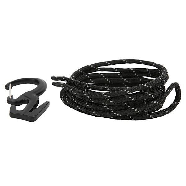 Zink Alloy Utomhus Camping Klättring Vandring 9 Karabiner Repsträckare Snabblås Hängare med FjäderkrokSvart