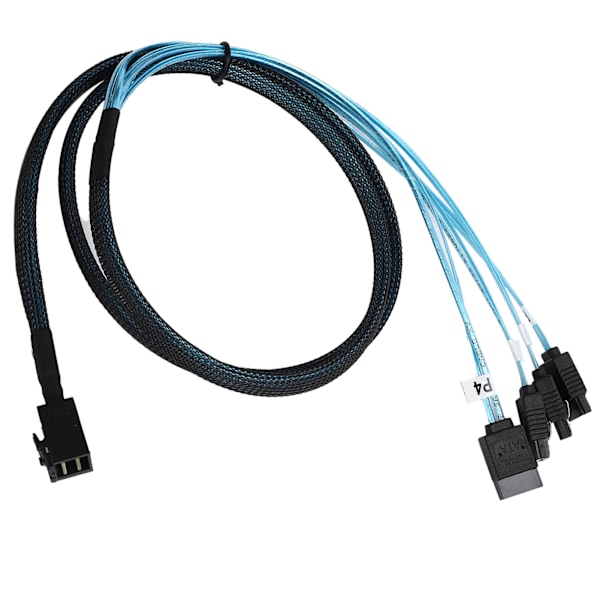 Mini SAS HD 12 Gt/s SFF-8643 - 4 SATA LSI-sovitinkortin kaapeli 1 m/1,1 jaardia punottua kuparia, vaihto