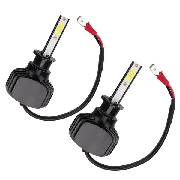 2 stk H1 60W hvitt lys vifteløs bil LED frontlys tåkelyspærer L5