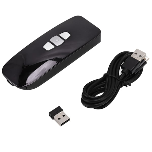 Langaton viivakoodinlukija 3 in 1 2.4G USB-johdollinen kädessä pidettävä minikokoinen kannettava viivakoodinlukija kannettavalle tietokoneelle, PC:lle ja matkapuhelimelle