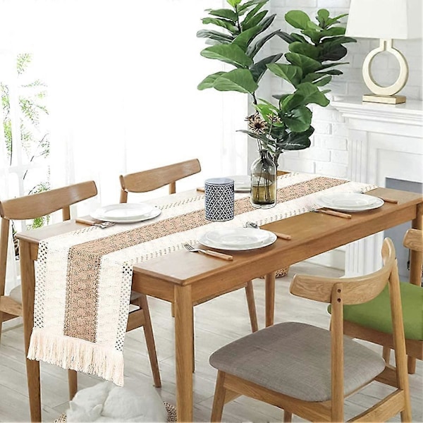 Bordslöpare i Boho-stil för bondgård, för matbordsdekoration 180 cm