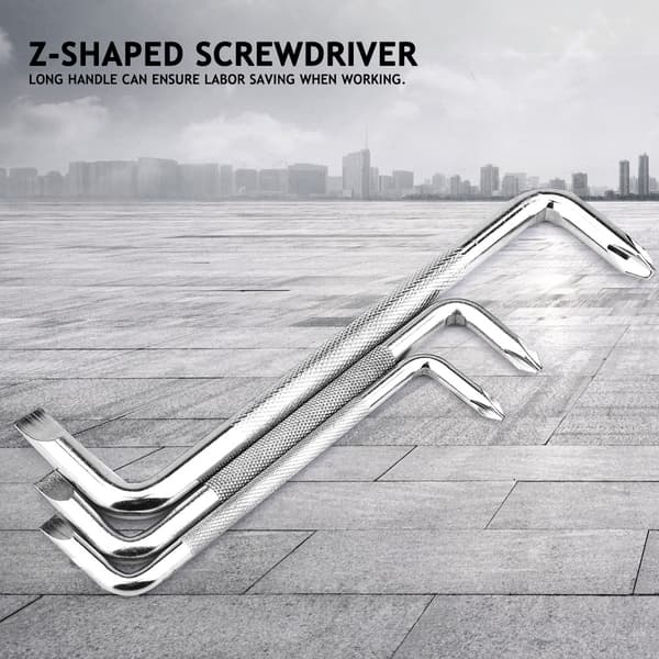 Kaksoispäinen Z-muotoinen offset-ruuvimeisselisarja - 3 osaa