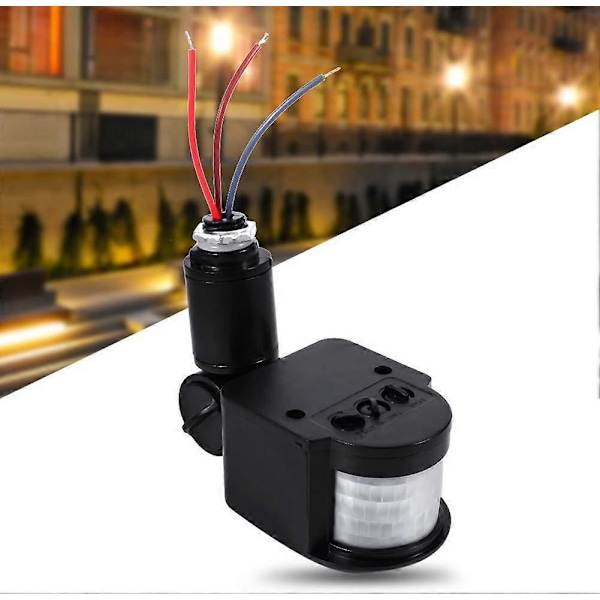 Ulkokäyttöön tarkoitettu LED-liiketunnistinkytkin 90~250V 180 asteen turvainfrapuna PIR-liiketunnistimen ilmaisinkytkin seinävalolle