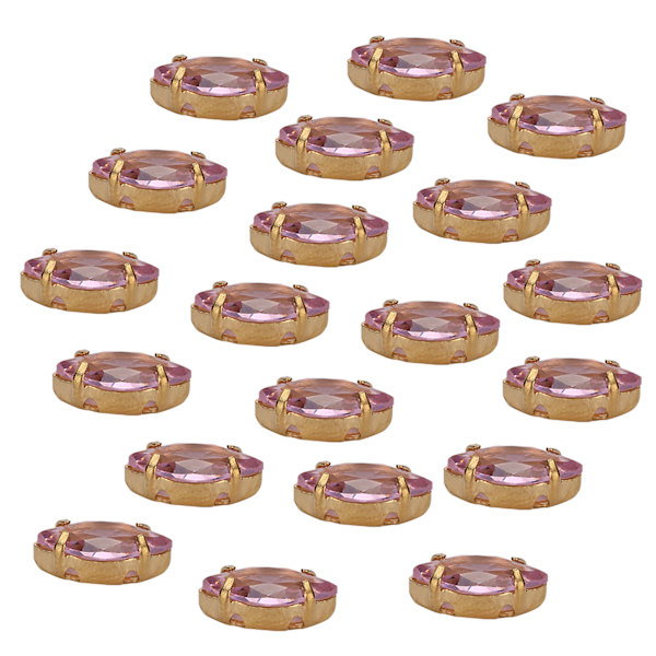 20 st sy zirkon strass gyllene klo DIY klänning kläder tillbehör 5x10mm rosa