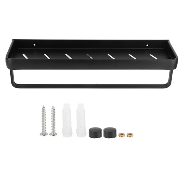 50cm Multifunktionel vægmonteret køkkenhylde badeværelsesopbevaringshylde flaskeholder (enkeltlag med stang)