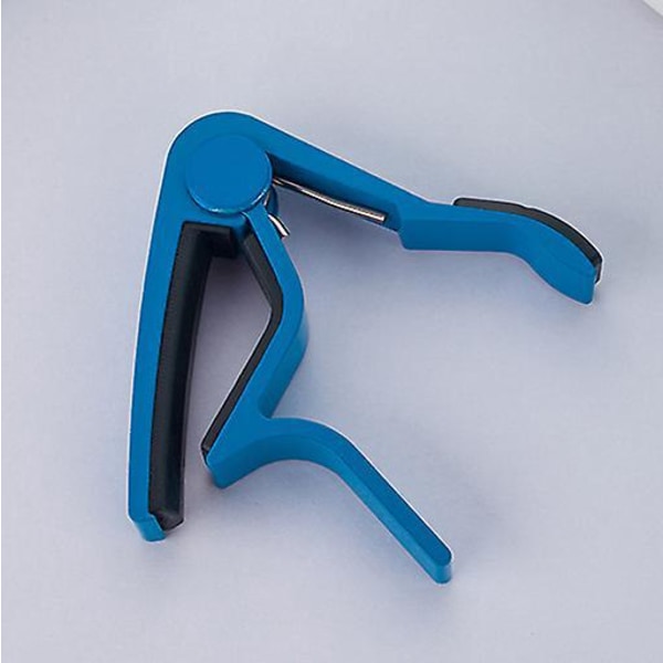 Snabbväxlande Bärbar Gitarrkapo - Aluminiumlegering Klämma - Handstämmning - Clip-on Stämmning för Folkgitarr (Blå)