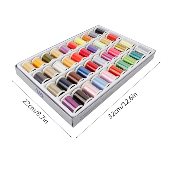 40 st broderimaskin tråd DIY tråd 280m 135D/2 för flera ändamål