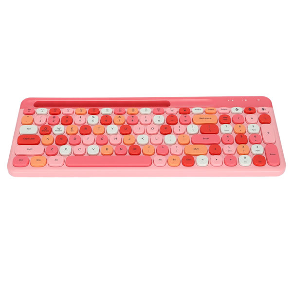 Trådløst tastatur Mini 100 taster Smart strømsparende fargerikt datatastatur for Windows for IOS for AndroidPink