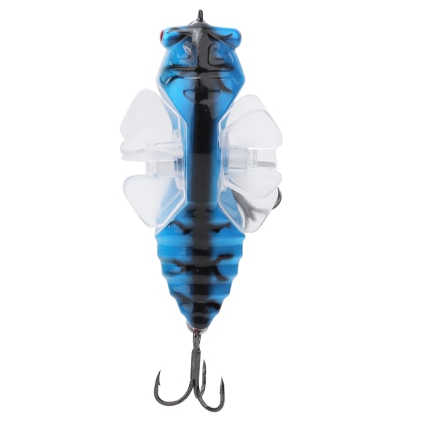 Hårde fisk lokke Bionic Cicada Shape fiskeagn med roterende spins Propel diskant krog 7,5 cmY238-10