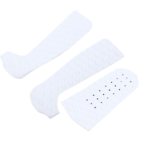 3PCS Surfboard Traction NonSlip Mat EcoFriendly EVA Foam Deck Pad Surf Boards Accessory(3 delar vit med hål )