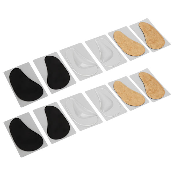 6 par bågstödssko-inlägg Adhesive Gel Återanvändbar Arch Pad för Plantar Fasciitis