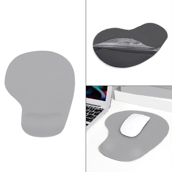 Musmatta Halkfri Handledsstöd Gummi för Kontor Hem Skrivbord Dator Grå