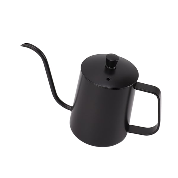 Liten kaffekjele i rustfritt stål for presis kontroll av kaffe - Gåsehalskanne for dryppkaffe - Svart - 600 ml