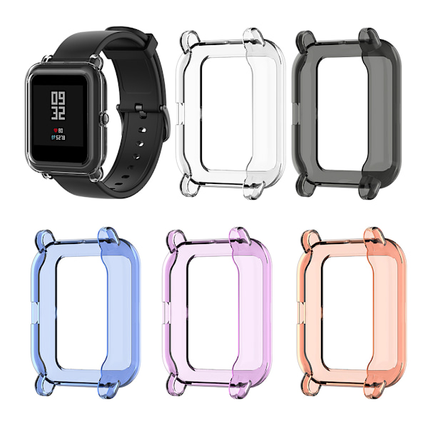 Smart Watch Clear TUP skyddande fodral kompatibel med AMAZFIT Bip S Bip 1S för Amazfit bip Lite 1S för Amazfit A1608