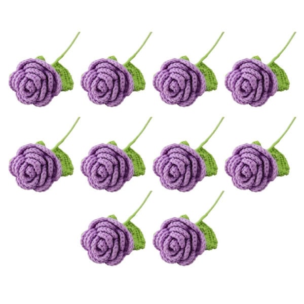 Håndlavet strikket rose, B