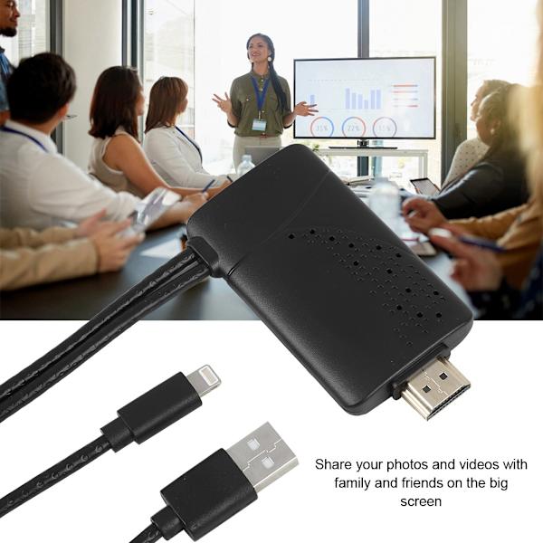 1,8 m Lightning till HDMI TV AV 1080P Mobiltelefon AV-kabeladapter för iPad