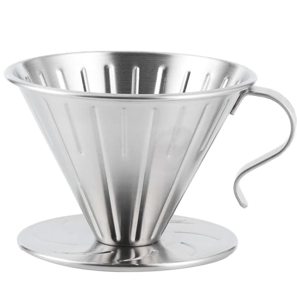 Kaffedryppfilter i rustfritt stål, kjeglefilterkoppstativ, kaffemaskintilbehør for hjemme- og kontorbruk