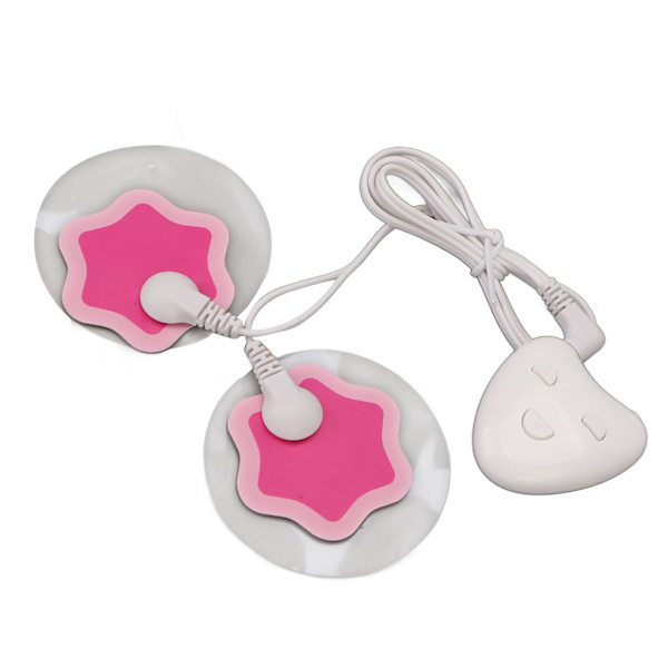 Menstruationsvärk Stop-enhet med elektrodplåster Uppladdningsbar USB Bärbar Menstruationsvärk Stop Massager för kvinnor Vit