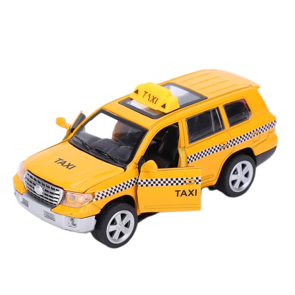 1:32 Legetøjsbil Legering Taxi Model Simulation Lyd Lys Kabine Model Træk Tilbage Børnegaver#1