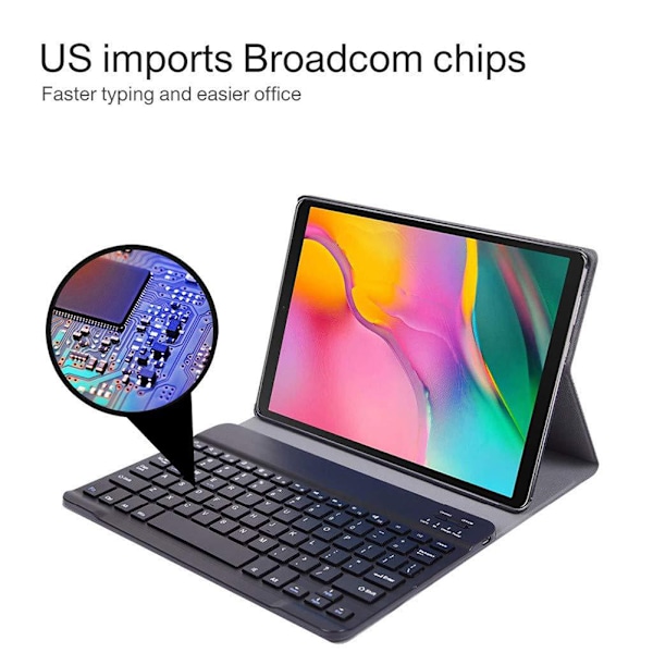 Tangentbordfodral för Samsung Galaxy Tab S5e 10.5 SM-T720 SM-T725 Bluetooth-tangentbord Slim Stand Cover