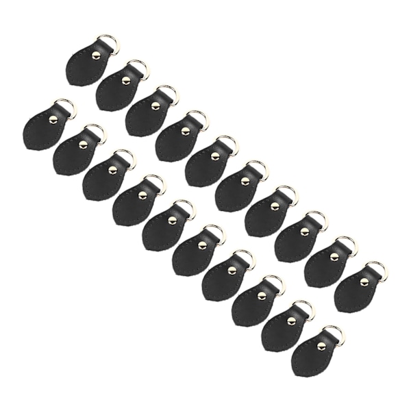 20 sæt læder D-ringe til pung Ægte læder D-ringe Pungfremstillingsudstyr til læder Crossbody-pung Craft Black