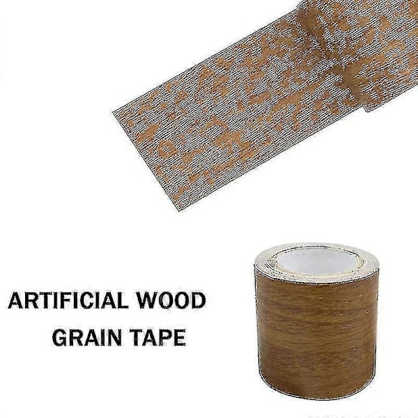 Träreparationstejp Patch Trämönstrad Möbeltejp Självhäftande Stark Vidhäftning Zekai DarkBrow
