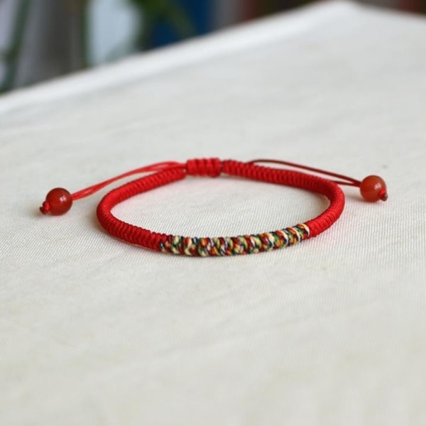 Rød String Armbånd Udsøgt Fashion Farverige Røde Cord Rope Armbånd smykker til mænd kvinder