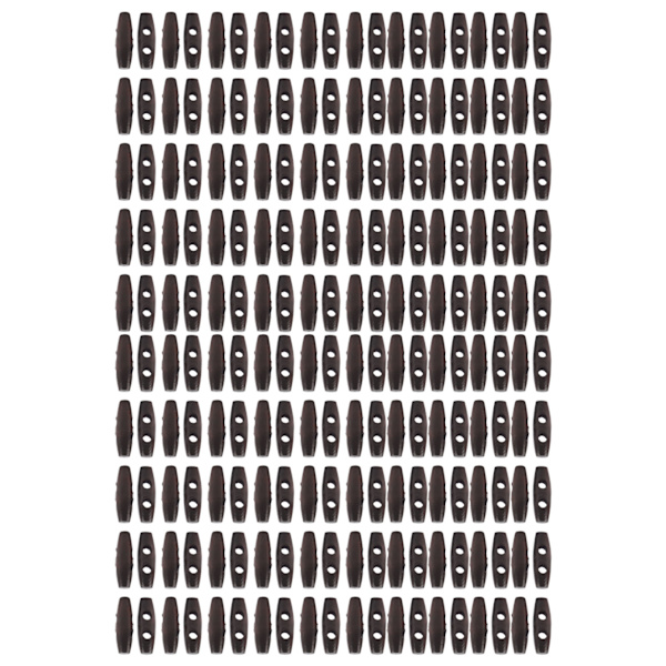 200 stk. træknapper 2‑huls DIY mørk kaffe olivenform tøjtilbehør 30mm