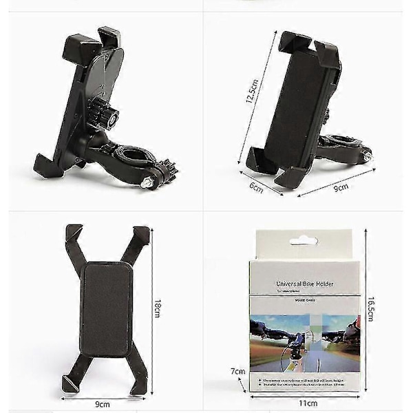 Yleismallinen matkapuhelinpidike Xiaomi M365 Pro Ninebot sähköpotkulaudalle - Ohjaustangon kiinnitysteline polkupyörälle - Matkapuhelin teline