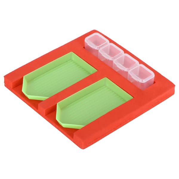 Diamantmålningsverktyg Vikbar bricka Pärlförvaringsorganisatör Konsttillbehörssatser