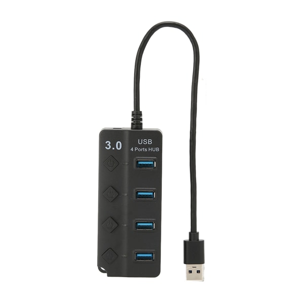 USB 3.0 HUB 4 porte USB3.0 Maksimalt 5 Gbps stabil transmission Plug and Play Tidsbesparende USB Splitter til Win OS X
