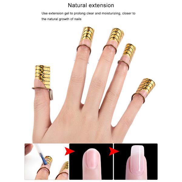 Återanvändbar nagelförlängningsguide Justerbara franska nagelformstips Nagelkonstformar för akryl UV-gelnagelbyggnad